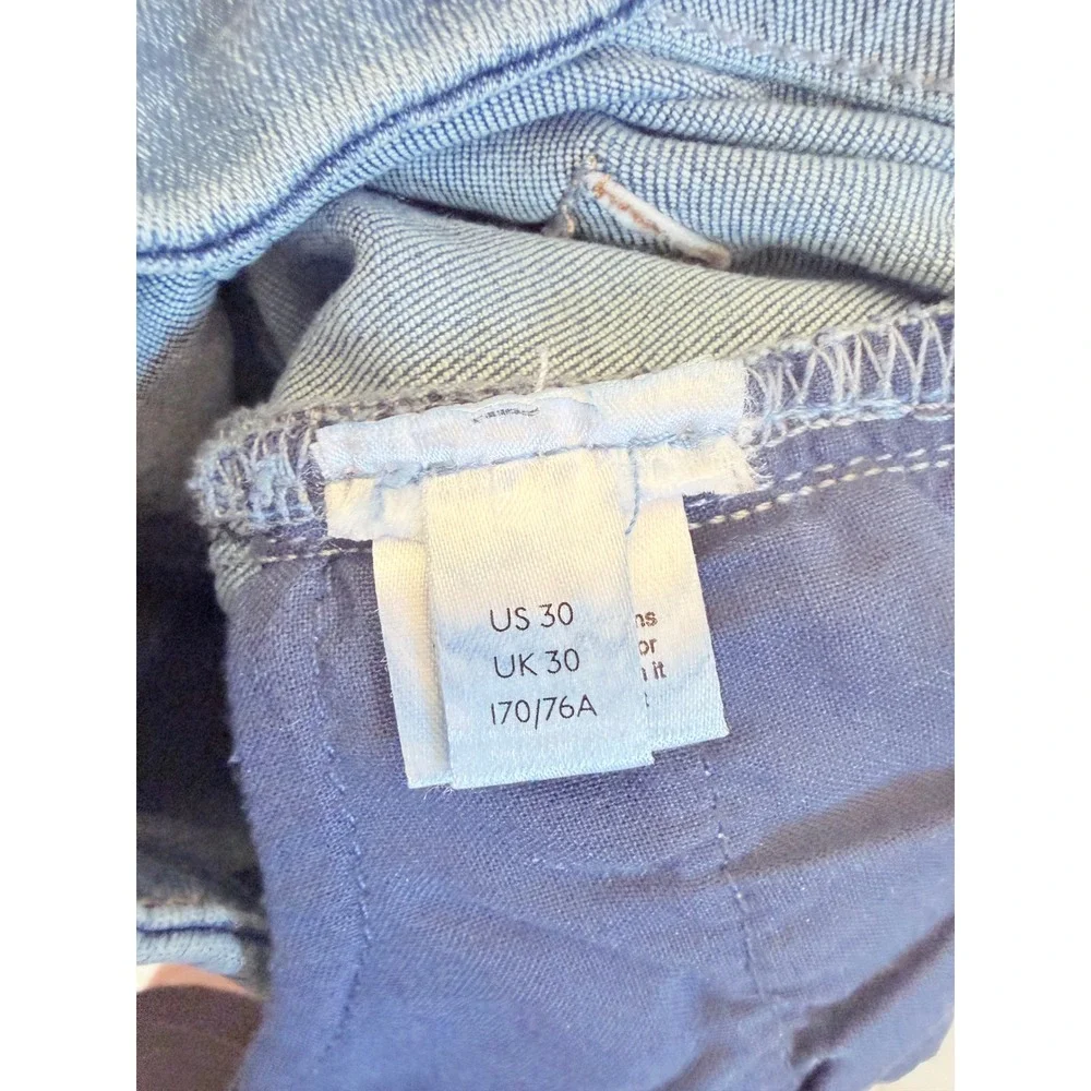 Free People We The Free Jeans 30 Blue High Rise Skinny Boho Indie Aesthetic